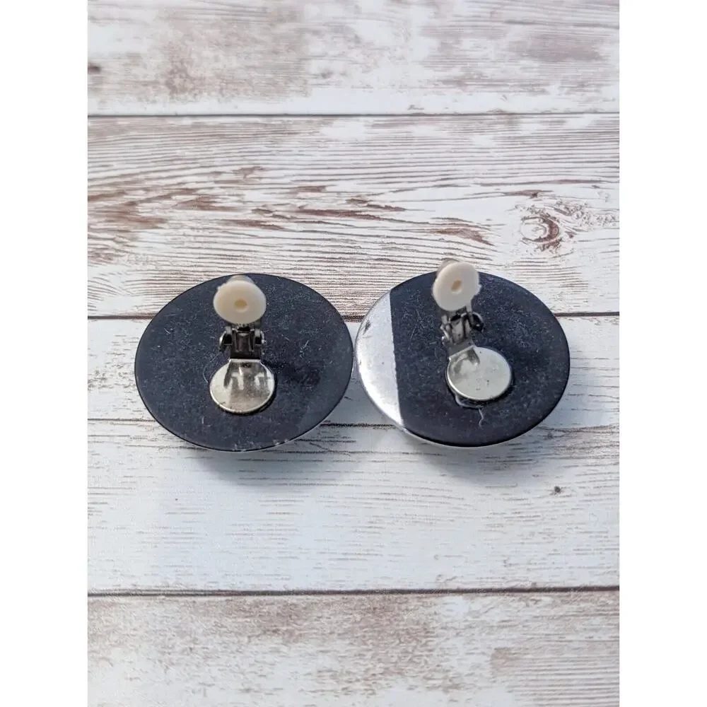 Vintage Clip On Earrings -Statement 1 & 5/8